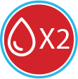 icon of 2 blood drops